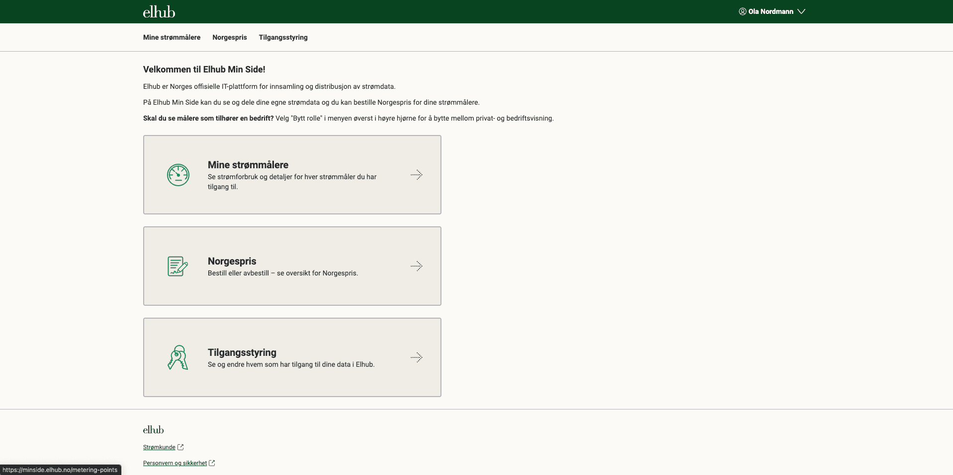 Steg 3: Naviger til 'Mine strømmålere'